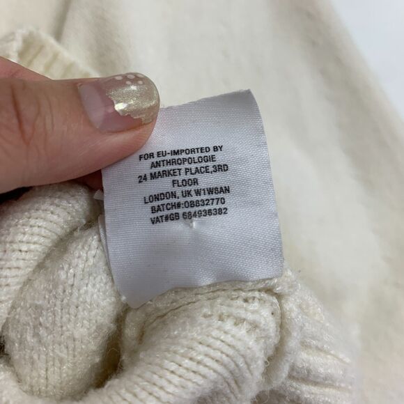 Moth Anthropologie Cowl Neck Sweater Womens XS Extra Small Slouchy Batwing Rib - Picture 9 of 13